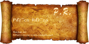 Pócs Róza névjegykártya